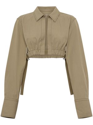 Dion Lee cropped elasticated shirt - Neutrals