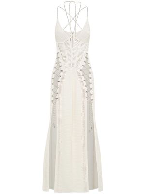 Dion Lee cut-out crochet maxi dress - Neutrals