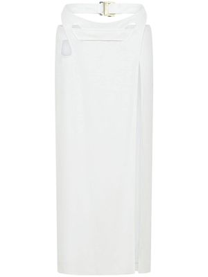 Dion Lee cut-out interloop skirt - White