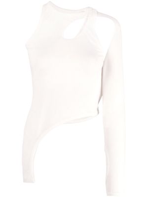 Dion Lee cut-out translucent top - White