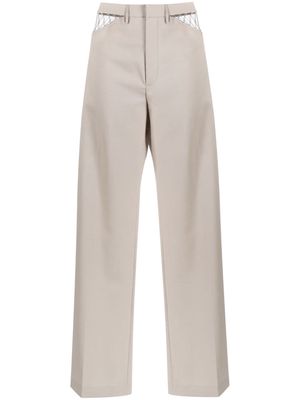 Dion Lee cut-out wool trousers - Neutrals