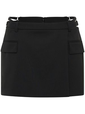 Dion Lee cut-out wrap miniskirt - Black