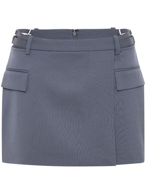 Dion Lee cut-out wrap miniskirt - Grey