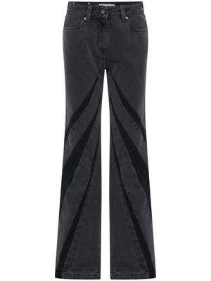 Dion Lee Darted bootcut jeans - Black