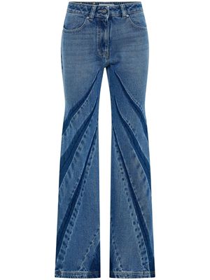 Dion Lee darted bootcut jeans - Blue