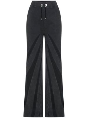 Dion Lee darted cotton track pants - Grey