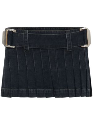 Dion Lee darted denim mini skirt - Black