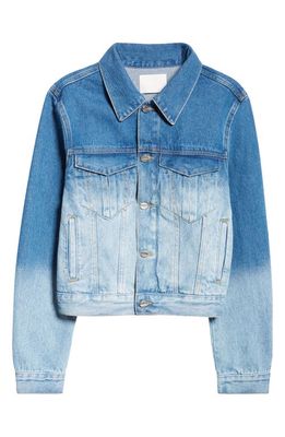 Dion Lee Dégradé Finish Cotton Trucker Jacket in American Blue