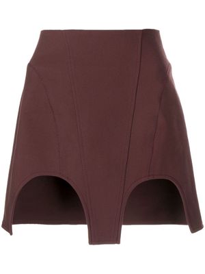 Dion Lee double arch mini skirt - Red