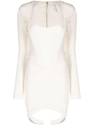 Dion Lee double-lock corset mini dress - White