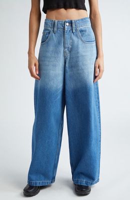 Dion Lee Faded Baggy Jeans in American Blue