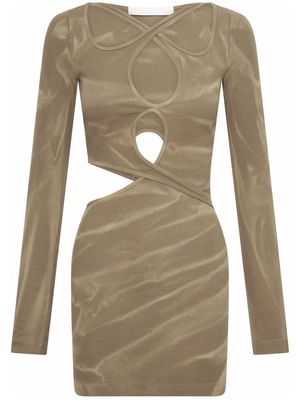 Dion Lee faded-effect mini dress - WASHED SAHARA