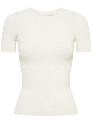 Dion Lee fine-ribbed T-shirt - IVORY