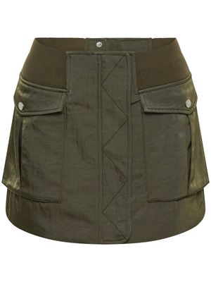 Dion Lee fitted military miniskirt - Green
