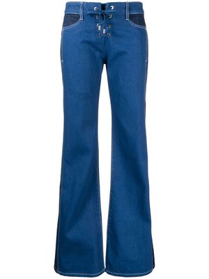Dion Lee flared denim jeans - Blue