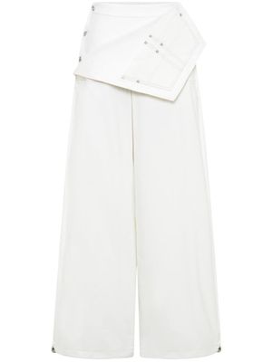 Dion Lee Foldover Parachue wide-leg trousers - White