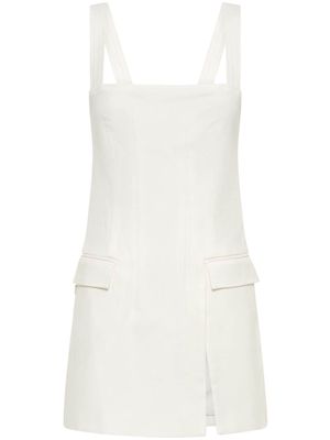 Dion Lee Frame sleeveless side-slit minidress - White