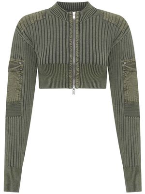 Dion Lee garment-dye cropped jumper - Green