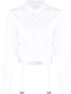 Dion Lee Garter bib long-sleeve shirt - White
