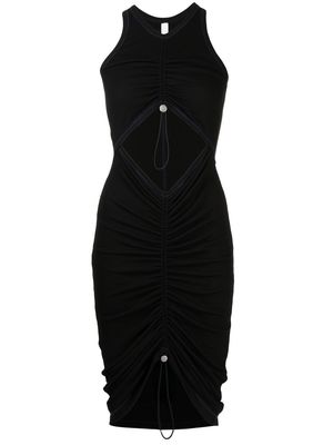 Dion Lee gathered cut-out dress - Black