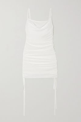 Dion Lee - Gathered Open-knit Mini Dress - Ivory