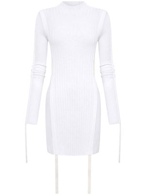 Dion Lee gathered utility long-sleeve dress - White