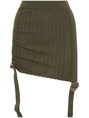 Dion Lee gathered utility skirt - MILITARY GREEN