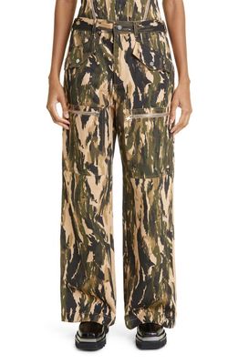 Dion Lee Gender Inclusive Camo Print Slouchy Twill Pants in Classic