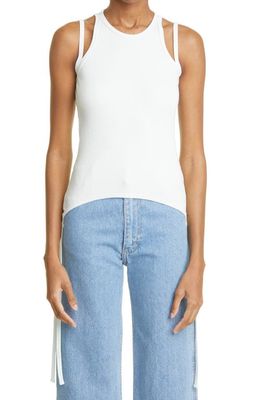 Dion Lee Gender Inclusive Double Ties Tank Top in Clear Blue