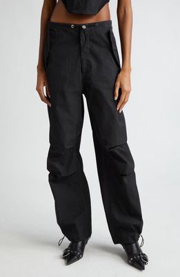 Dion Lee Gender Inclusive Technical Twill Parachute Pants in Black