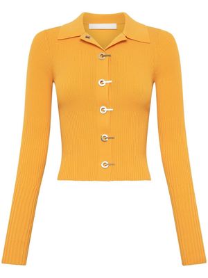 Dion Lee Gradient ribbed-knit cardigan - Yellow