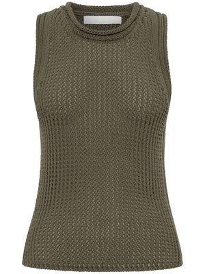 Dion Lee Grid Mesh tank top - Green