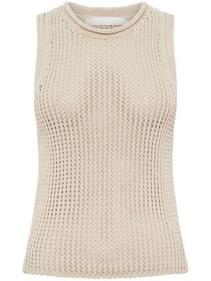 Dion Lee Grid Mesh tank top - White