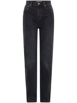 Dion Lee high-waisted straight-leg jeans - Black