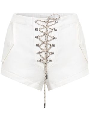 Dion Lee Hiking Parachute mini shorts - White