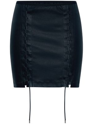 Dion Lee Hinge leather skirt - Black