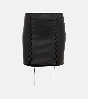 Dion Lee Hinge-seam leather miniskirt