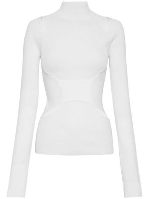 Dion Lee Interlink Skivvy cut-out sweater - White