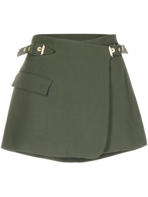 Dion Lee interlock A-line mini skirt - Green