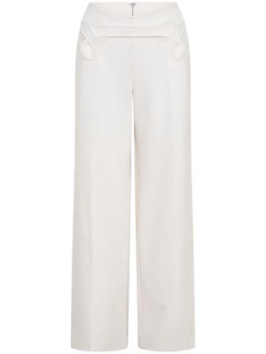 Dion Lee Interloop cut-out tailored trousers - White