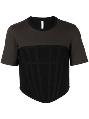 Dion Lee jersey ribbed corset T-shirt - Black