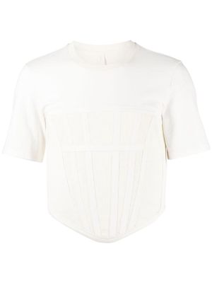 Dion Lee jersey ribbed corset T-shirt - White