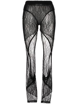 Dion Lee lace high-waisted leggings - Black