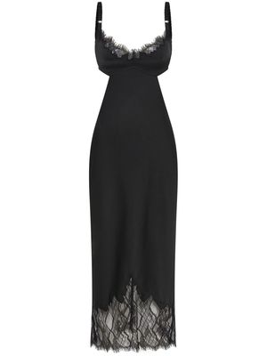 Dion Lee lace-trim cut-out slip dress - Black