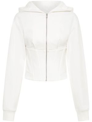 Dion Lee layered corset-style hoodie - White