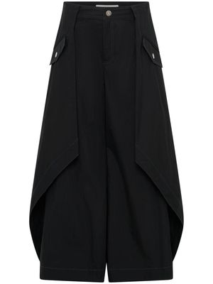 Dion Lee Layered wide-leg trousers - Black