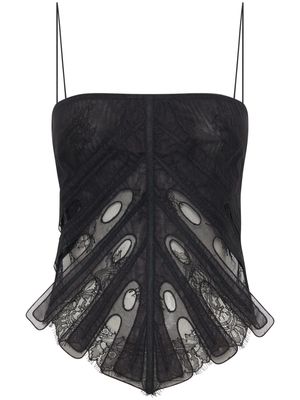 Dion Lee Leaf corset top - Black