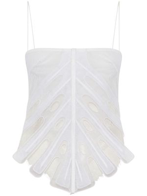 Dion Lee Leaf corset top - White