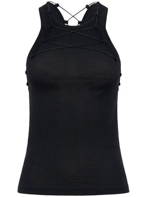 Dion Lee Lock cotton tank top - Black