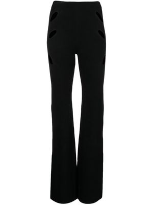 Dion Lee Lock slit high-waist trousers - Black